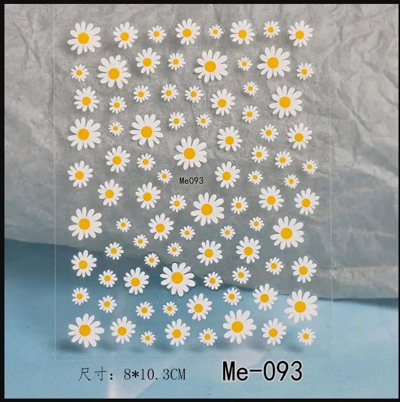 5 D Macron Flower/Fruit Nail Charms Sticker