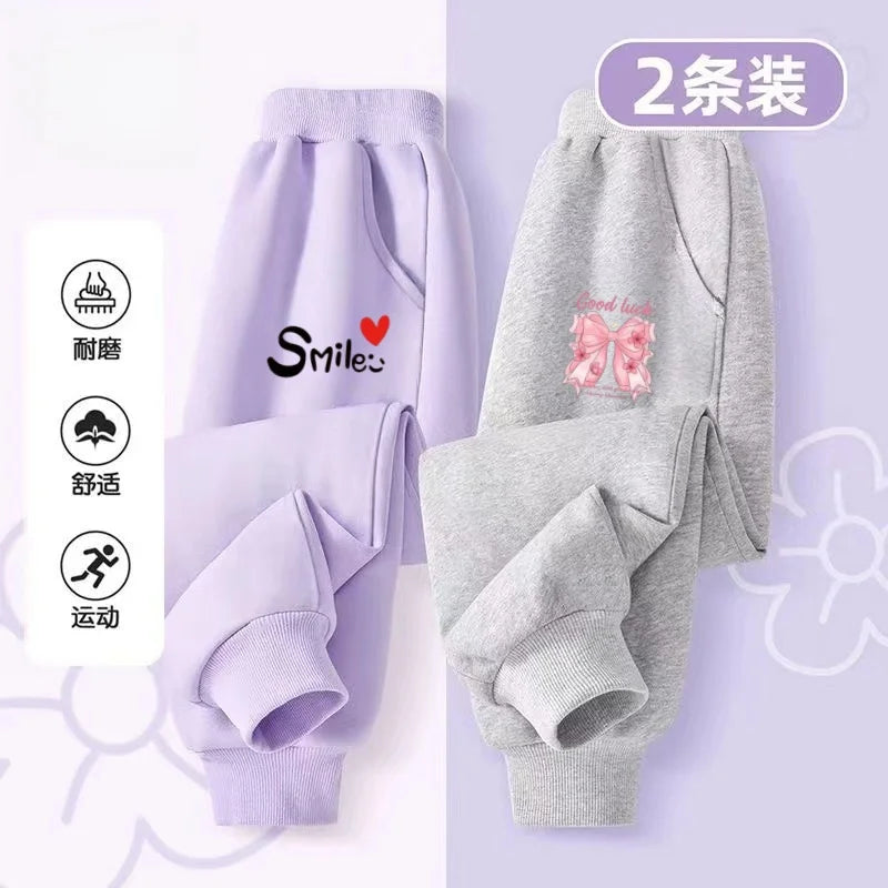 Casual Children Cartoon Print Pants