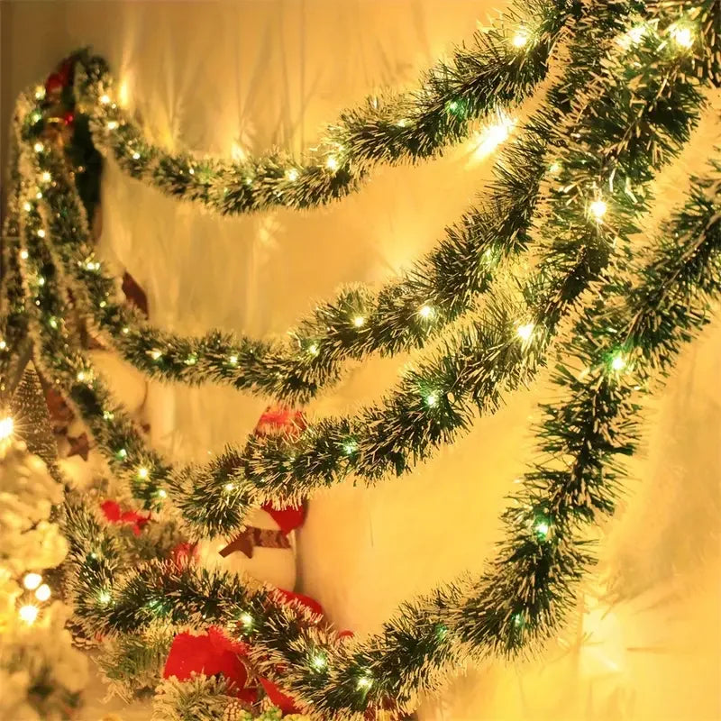 LED Christmas Tinsel Artificial Christmas Garland