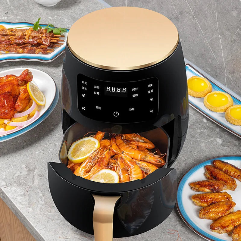 AirfryerCross-border Air Fryer for Home Use, Large Capacity110VMultifunctional Automatic Deep Frying Pan Chips Machine