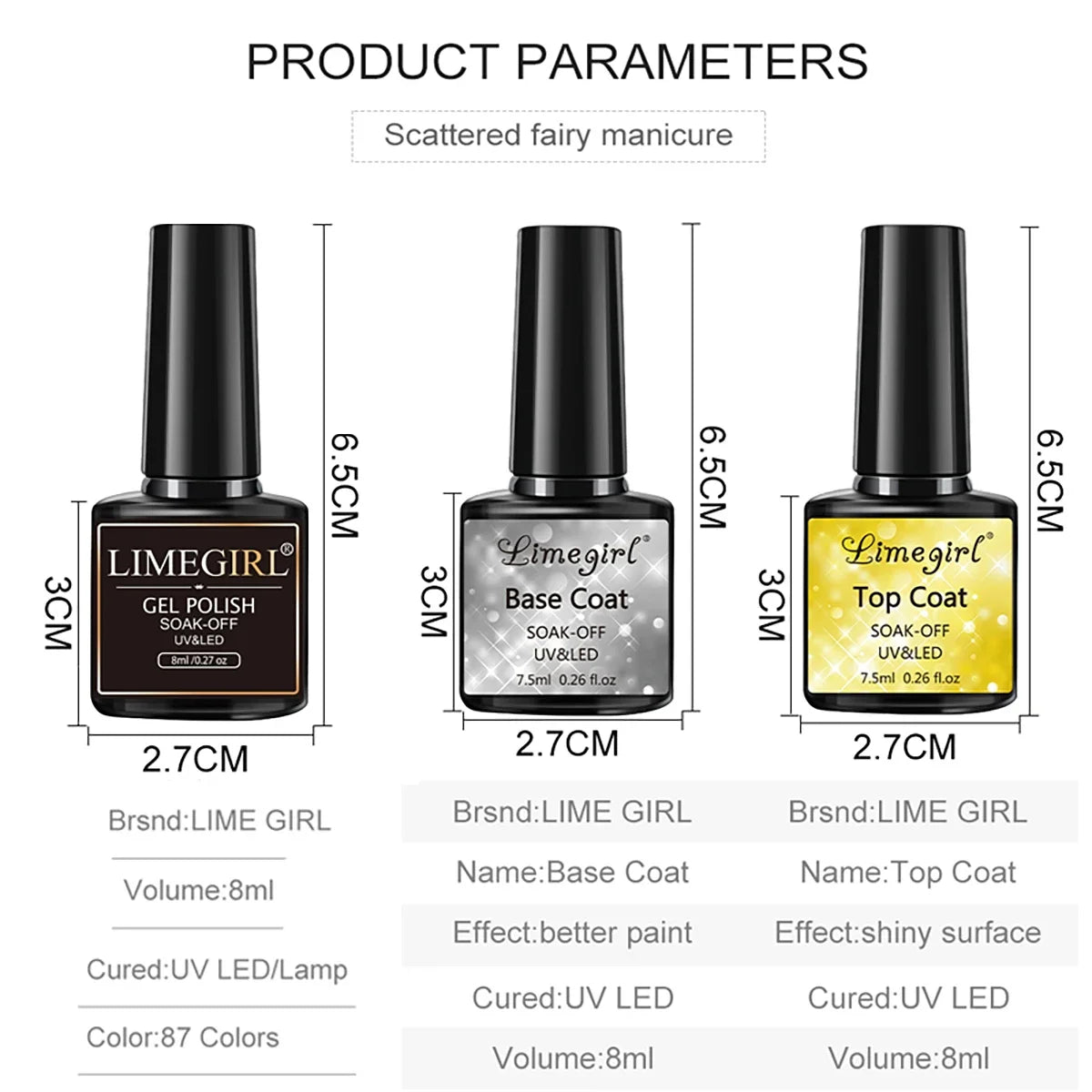 Nail Gel Polish Kit Set With UV LED Lamp Dryer