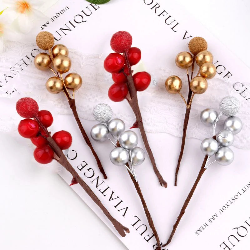 10 PCS Artificial Christmas Tree Berries