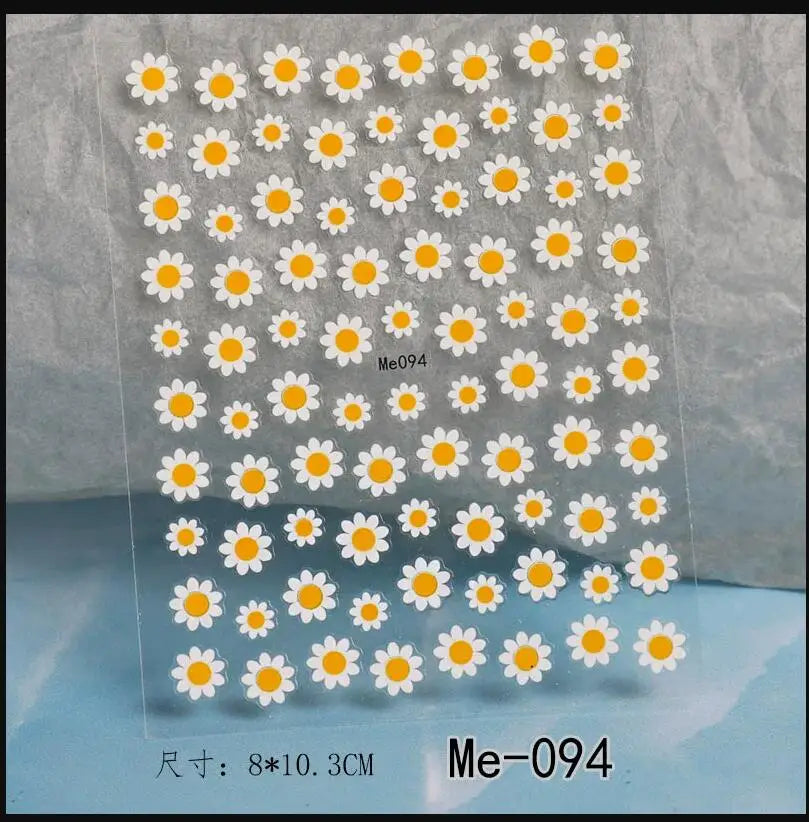 5 D Macron Flower/Fruit Nail Charms Sticker