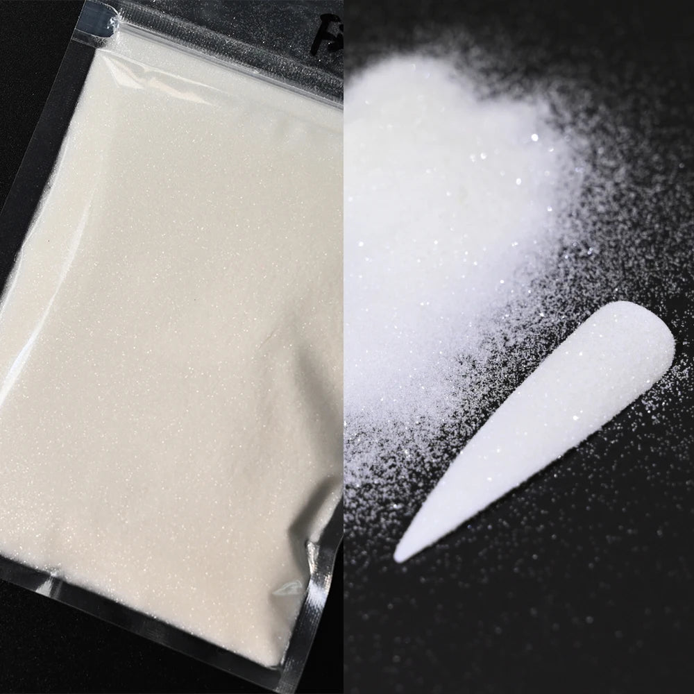 Glitter Snow White Nail Art Sugar Powder