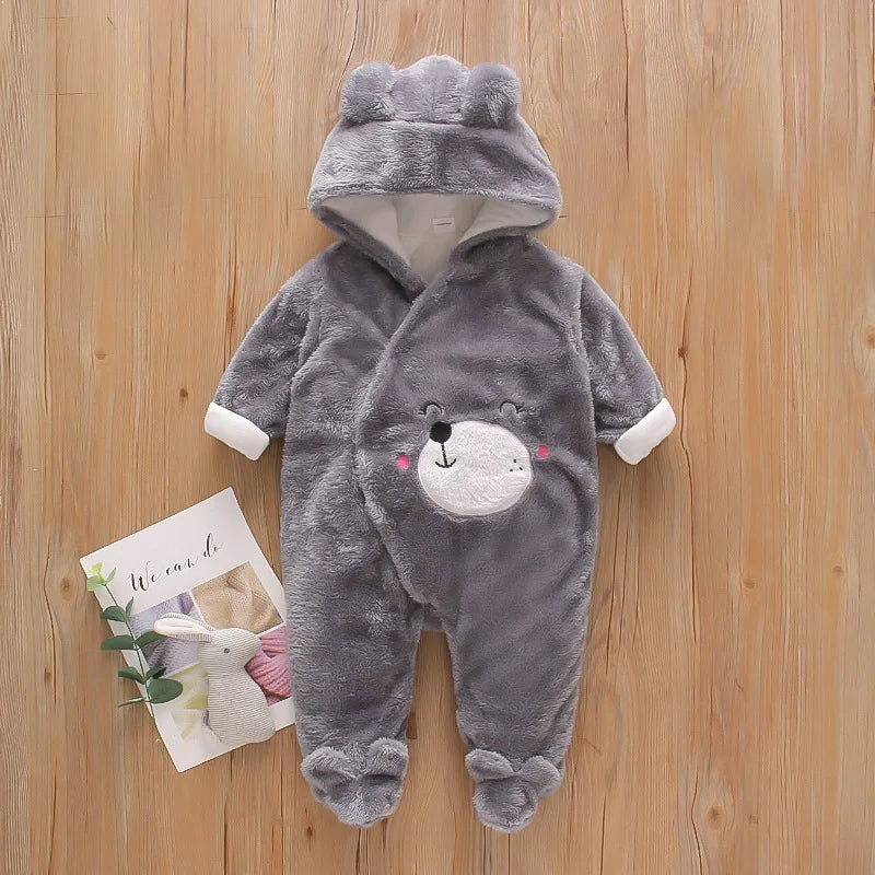 Baby Warm and Thick Cartoon Dog Rabbit Clothes