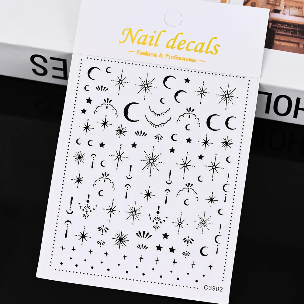 3D Star Nail Art Stickers