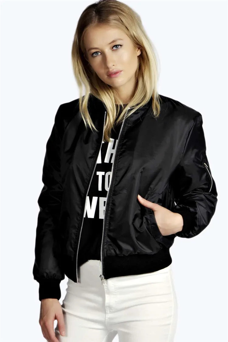 Women Vintage Bomber Jacket