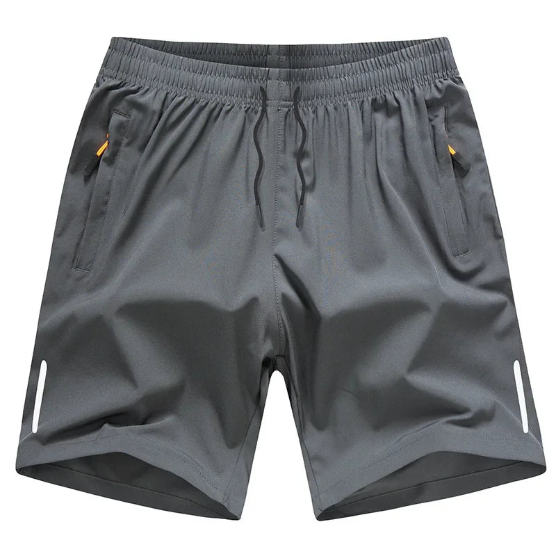 Summer Men Ice Silk Gym Sport Shorts