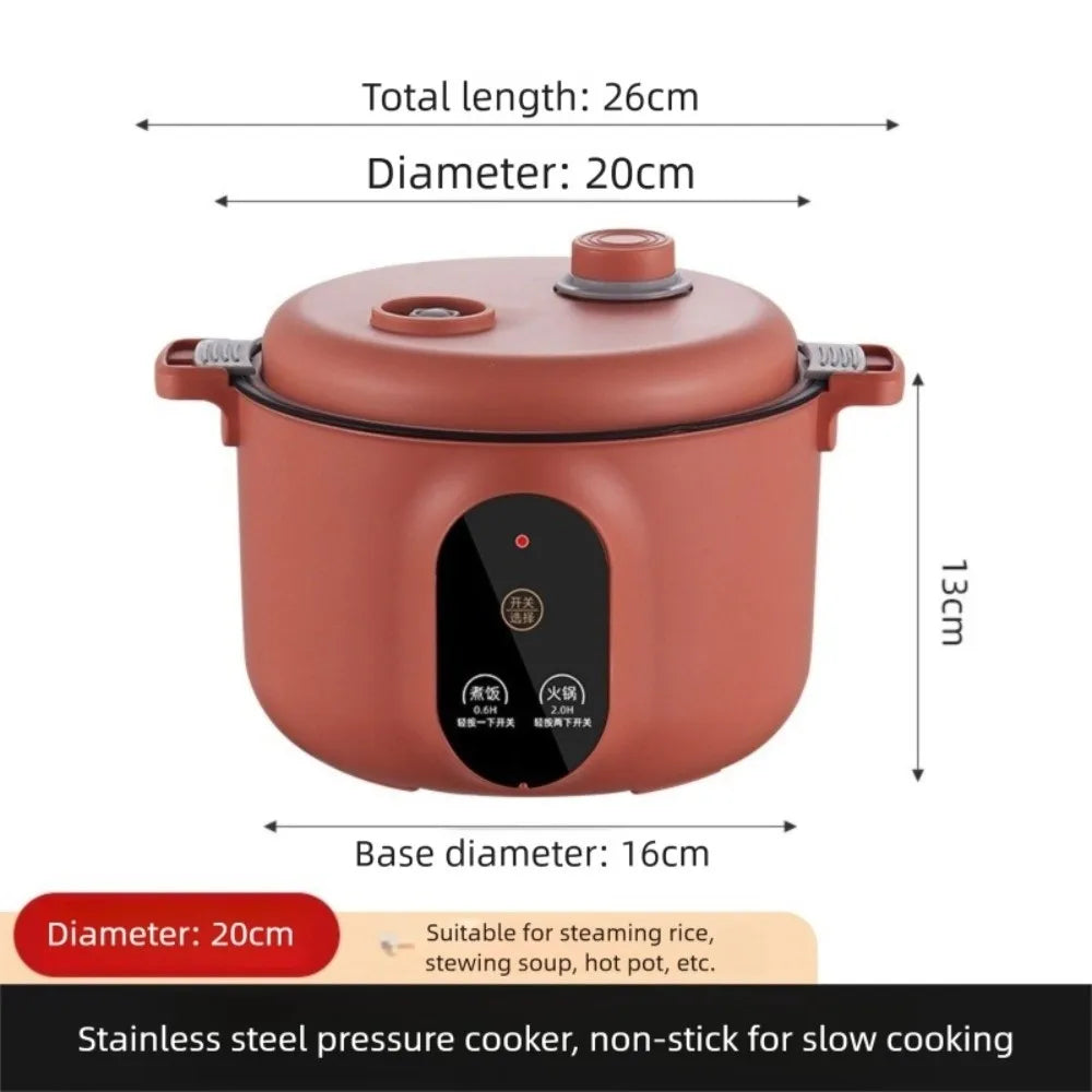 Easy 20cm Micro Pressure Cooker 2 L Non Stick Pressure Cooking Pot Quick Heating Anti-overflow Soup Stew Pot Household