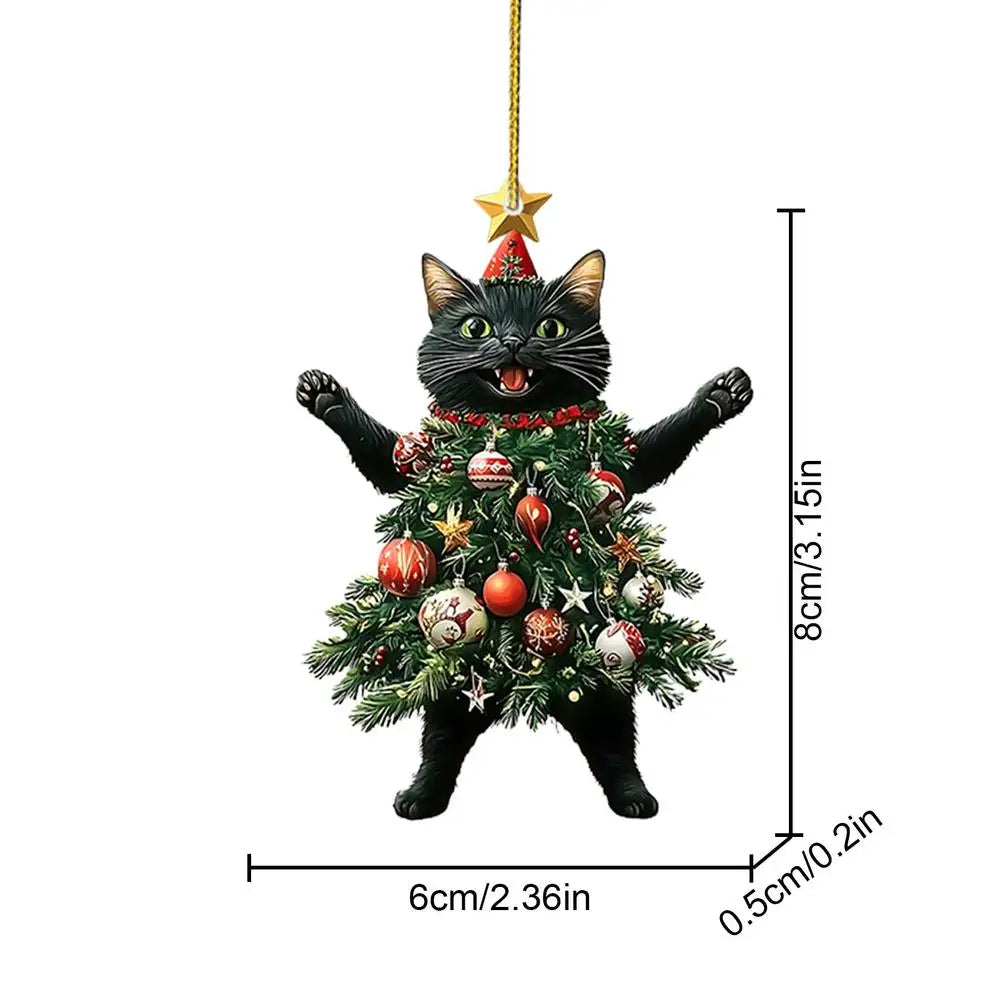 Christmas Tree Cat Pendants