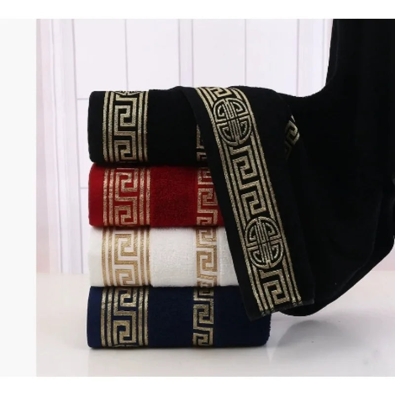 100% Cotton Luxury Soft Embroidered Beach Towel Super Absorbent Bath Towel for Adults Quick Dry Bathroom Towel Bath Towels