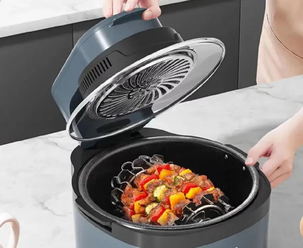 Air Fryer Large Capacity Flip-Free Roast Chicken Household 8L Intelligent New Electric Oven Electric Fryer