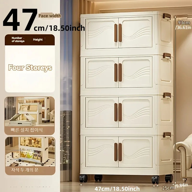 Fold-able Storage Box with Clear Door