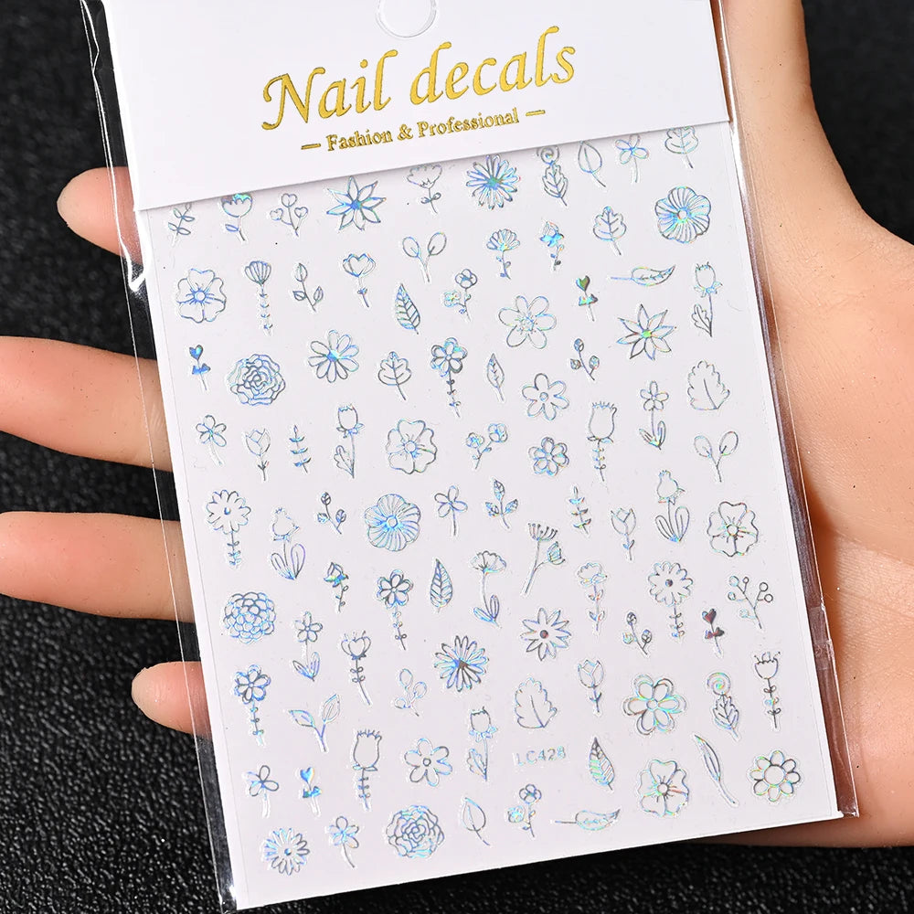 3 D Bronzing Nail Art Sticker