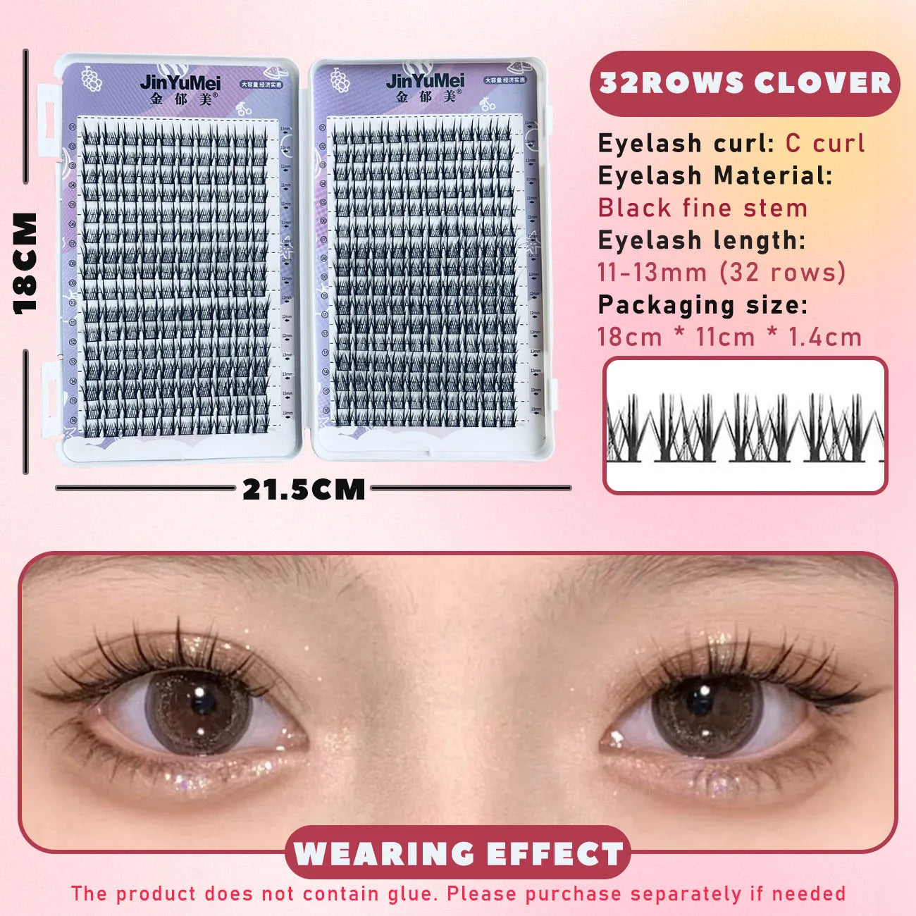 32 Rows Large Capacity Eyelashes Extension