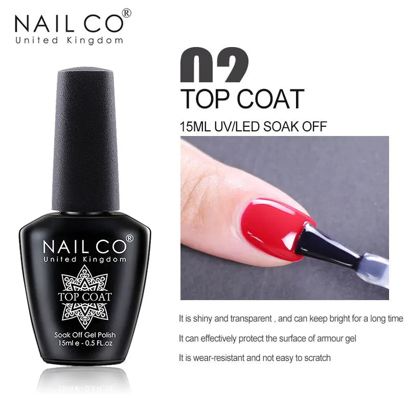 Coat And Base Coat Art Design Gel Nail Polish