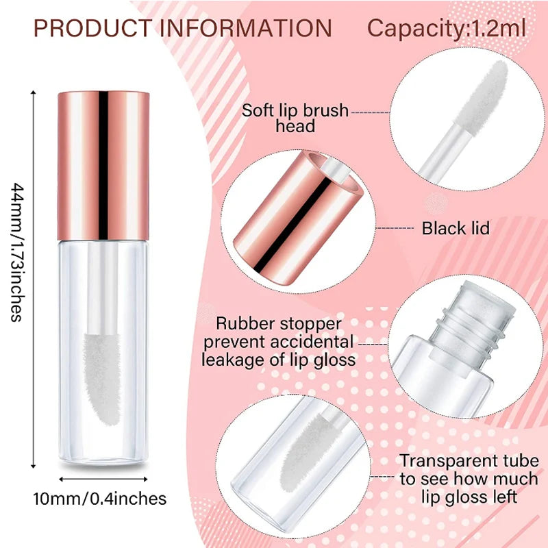 Empty Lip Gloss Tube Plastic Refillable Bottles