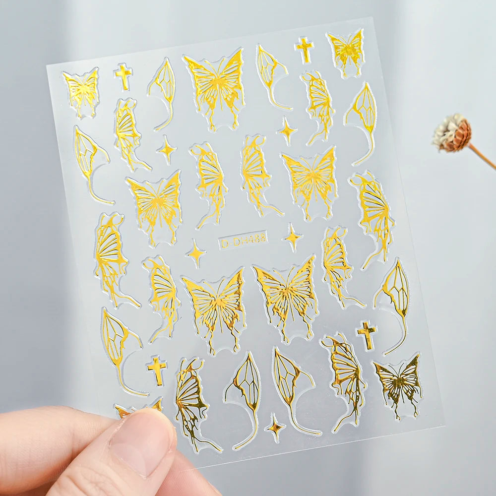 3 D Bronzing Nail Art Sticker