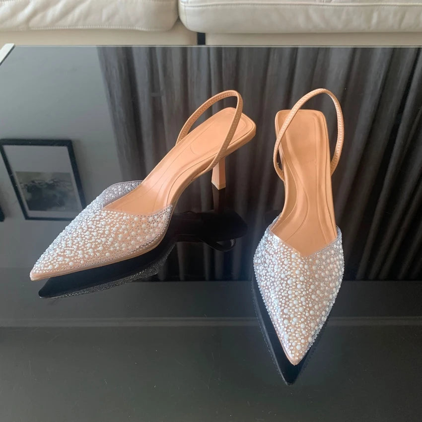 Women Pearl Decoration Pumps
