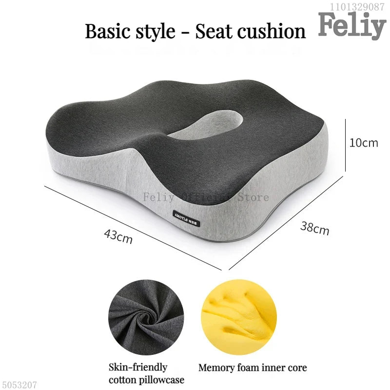 Memory Foam Car Seat Support Waist Cushion