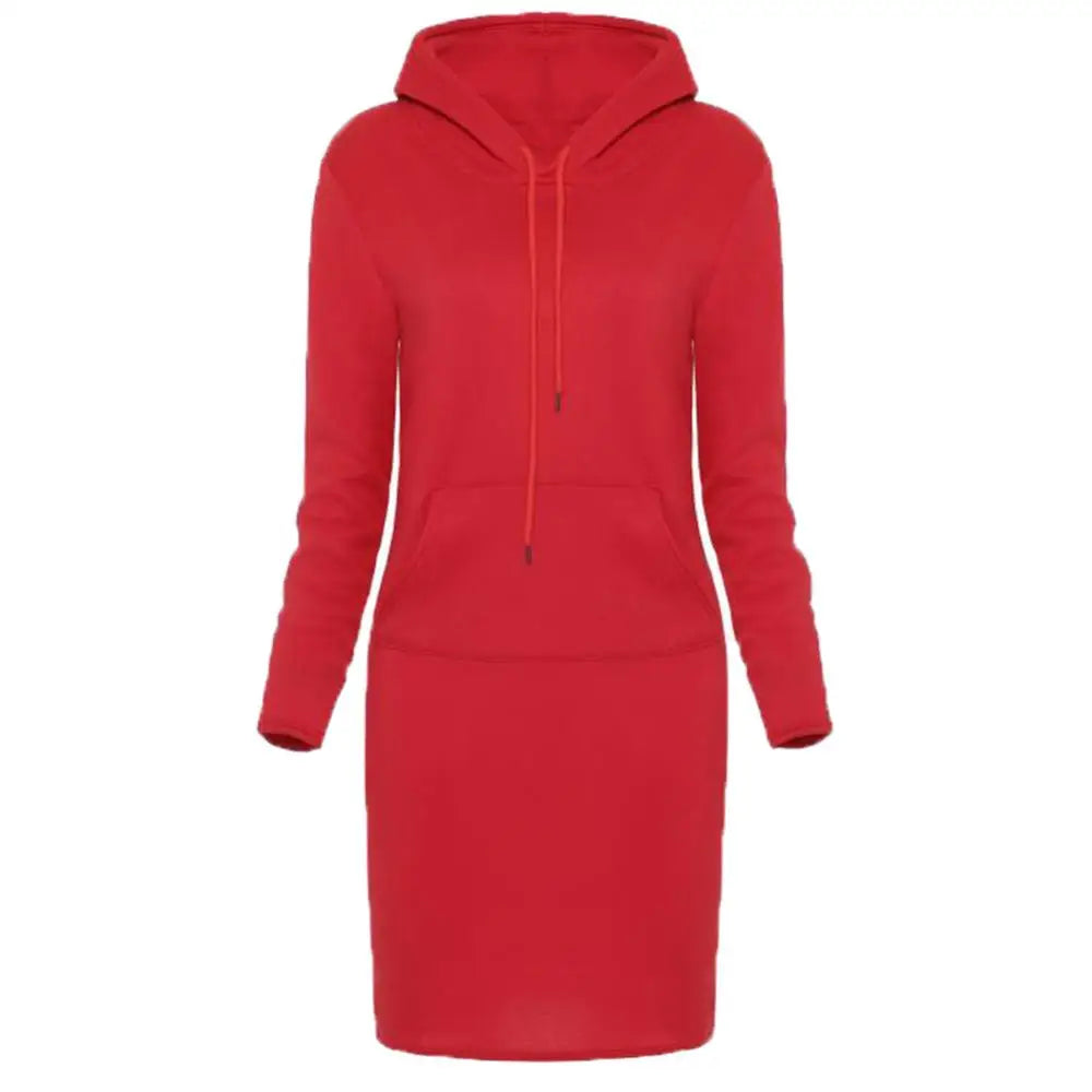 Warm Sweatshirt Long-sleeved lady Dress