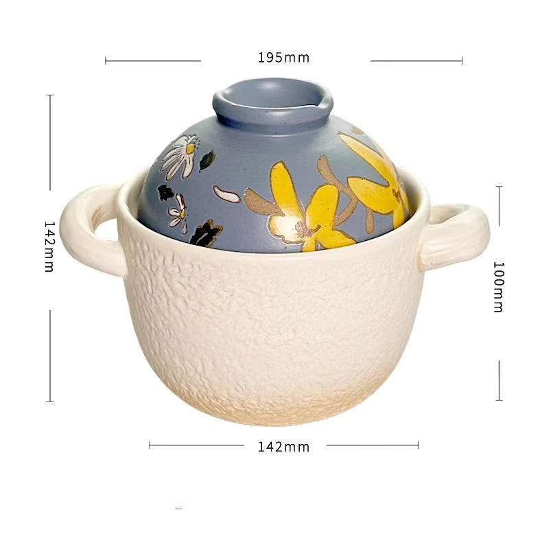 Casserole One Person Earthenware Japanese Style High Temperature Resistant Stew Pot Gas Rice Noodle Congee Tile Pot