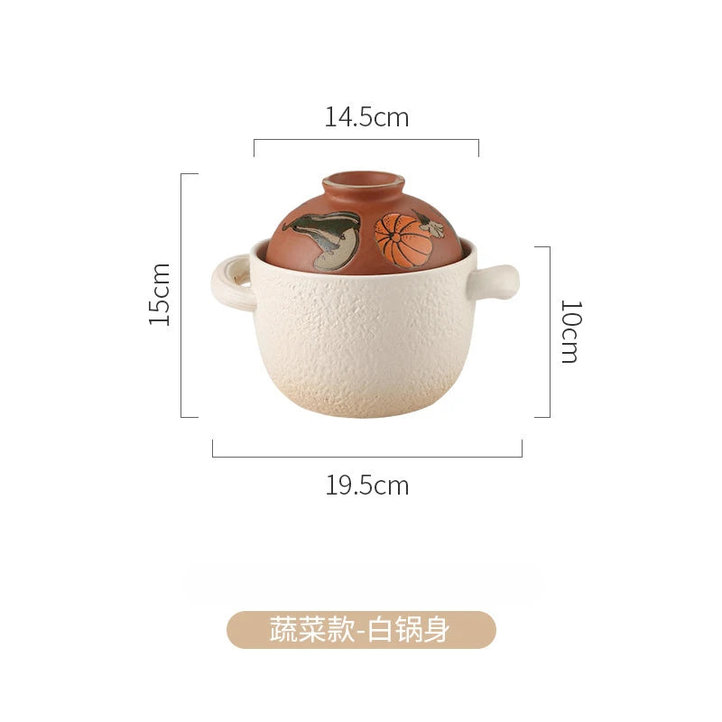 Casserole One Person Earthenware Japanese Style High Temperature Resistant Stew Pot Gas Rice Noodle Congee Tile Pot