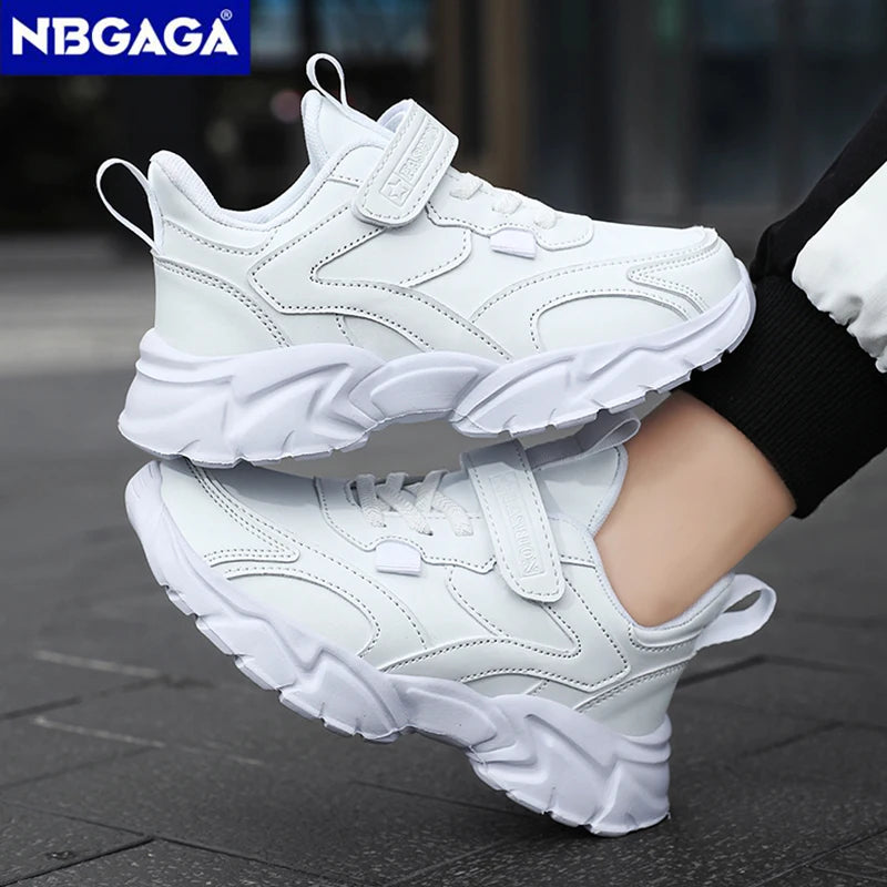 Leather Running Sneaker Anti Slip Soft Sole Walking Footwear