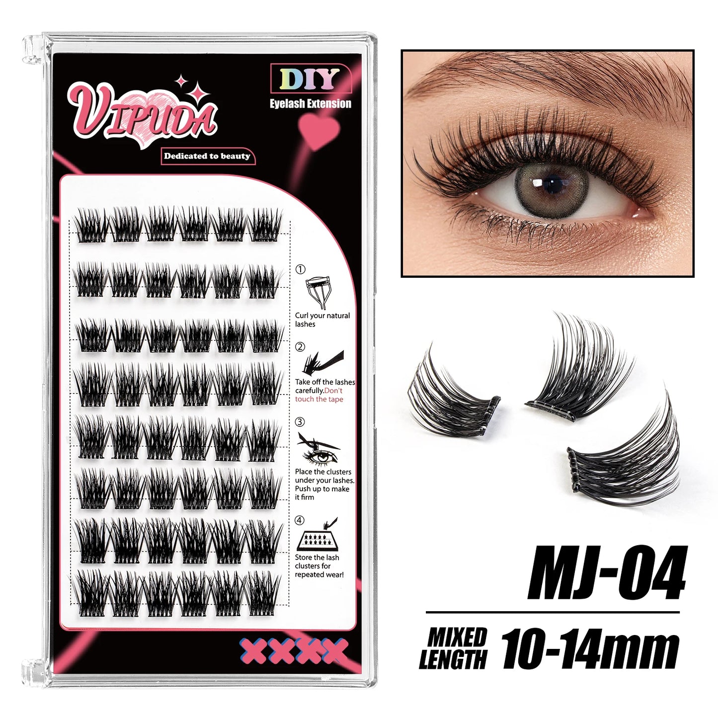 Adhesive Cluster Lashes Press on