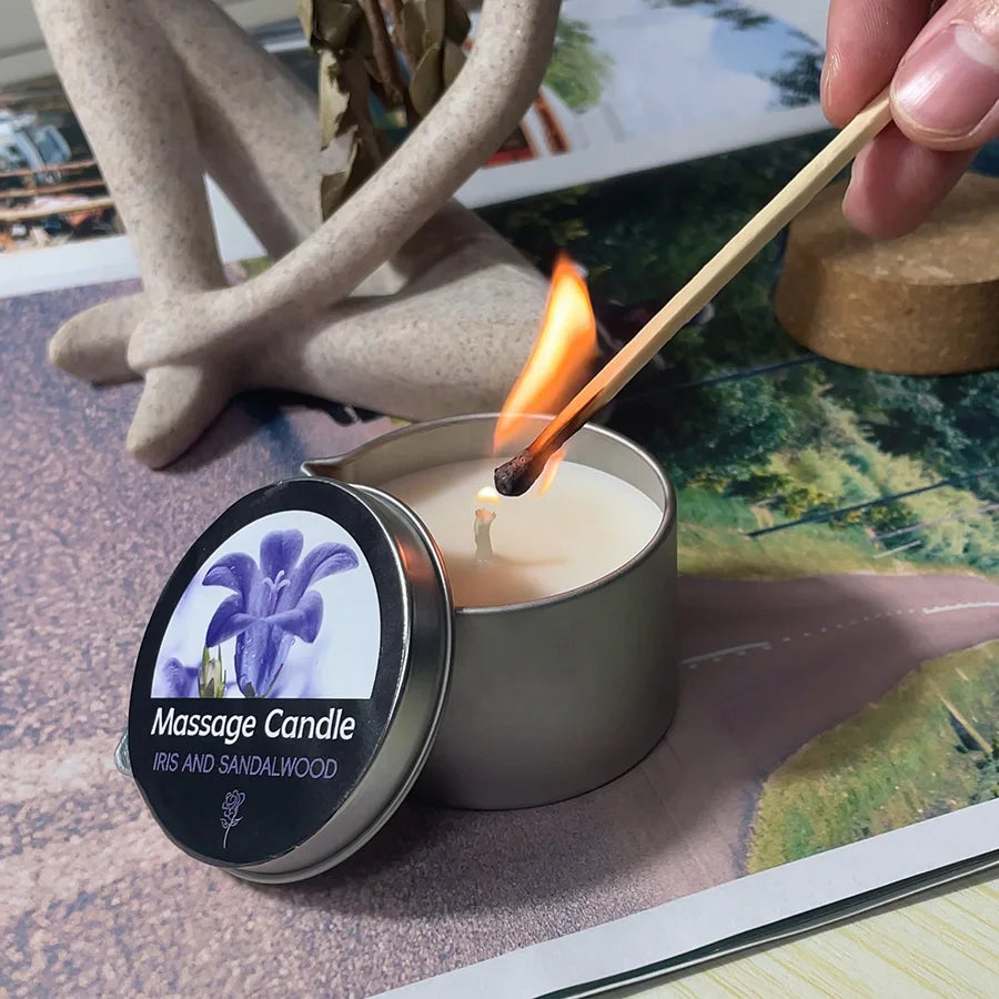 1pc Scented Candles,Low Temperature Massage Essential Oil Candle,Suitable for Bedroom Bathroom,SPA Flirtation Romantic home