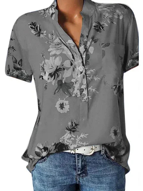 Elegant women's printed casual shirt