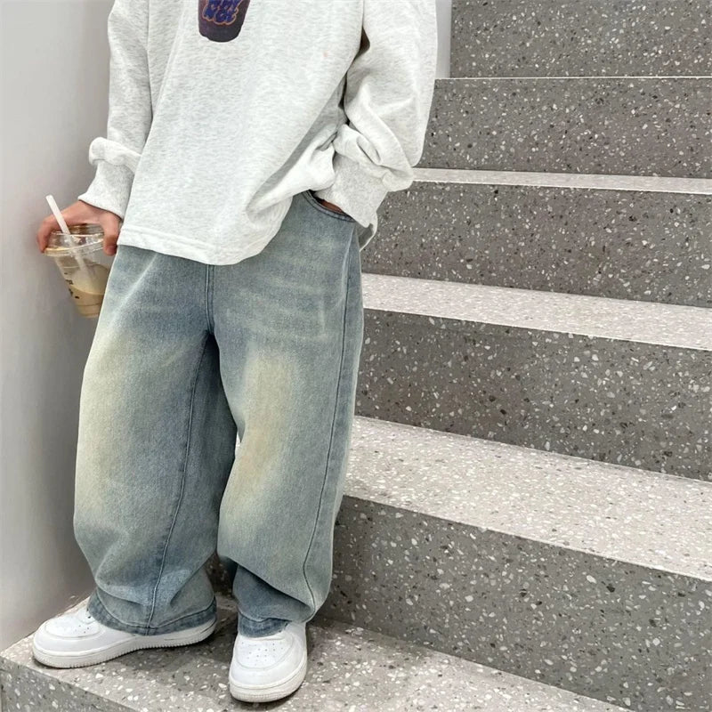 Denim Casual Loose Kids Fashion Pants