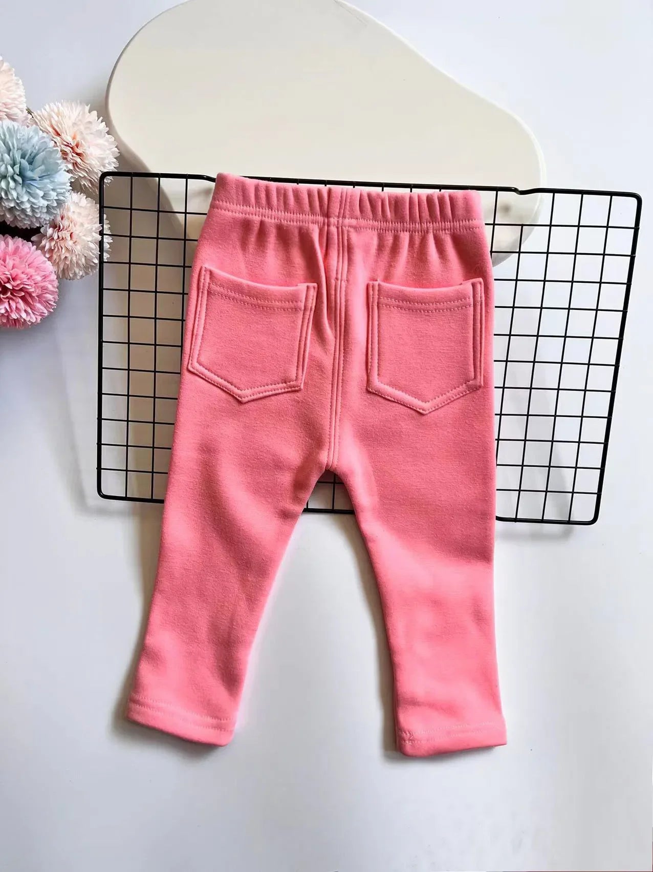 Children's Thin velvet Elastic Belt Jeans