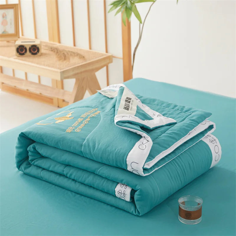 Cotton Filling Soft Skin Double Bed Blanket