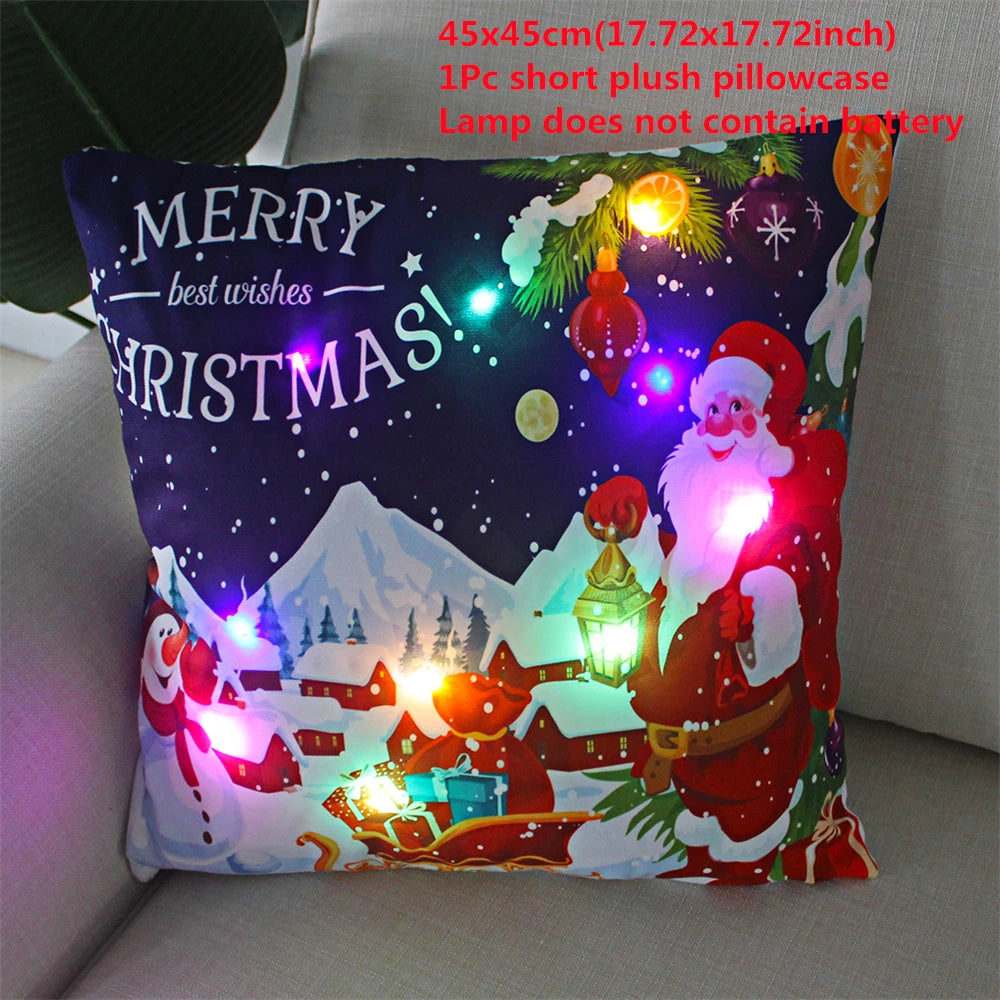 Christmas decoration Catted LED pillow cover