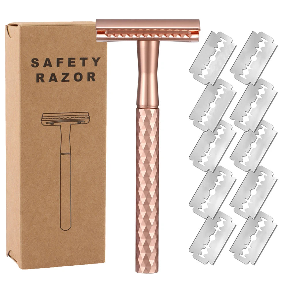 Safety Razor with Stainless Steel Handle