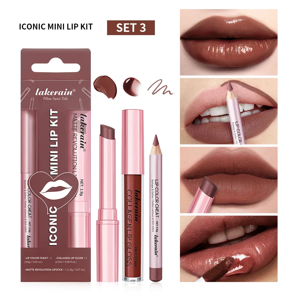 Lip liner&Lipstick Lip Gloss Set