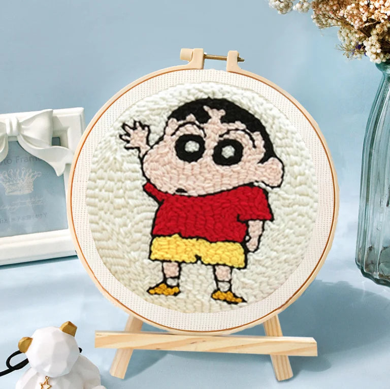 GATYZTORY DIY Animals Embroidery Kit Stitching Punch Needle Craft Pattern Printed Needlework Cross Stitch children Art