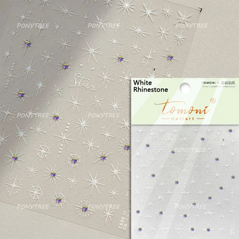 Star Moon Love Heart Necklace Nail Sticker