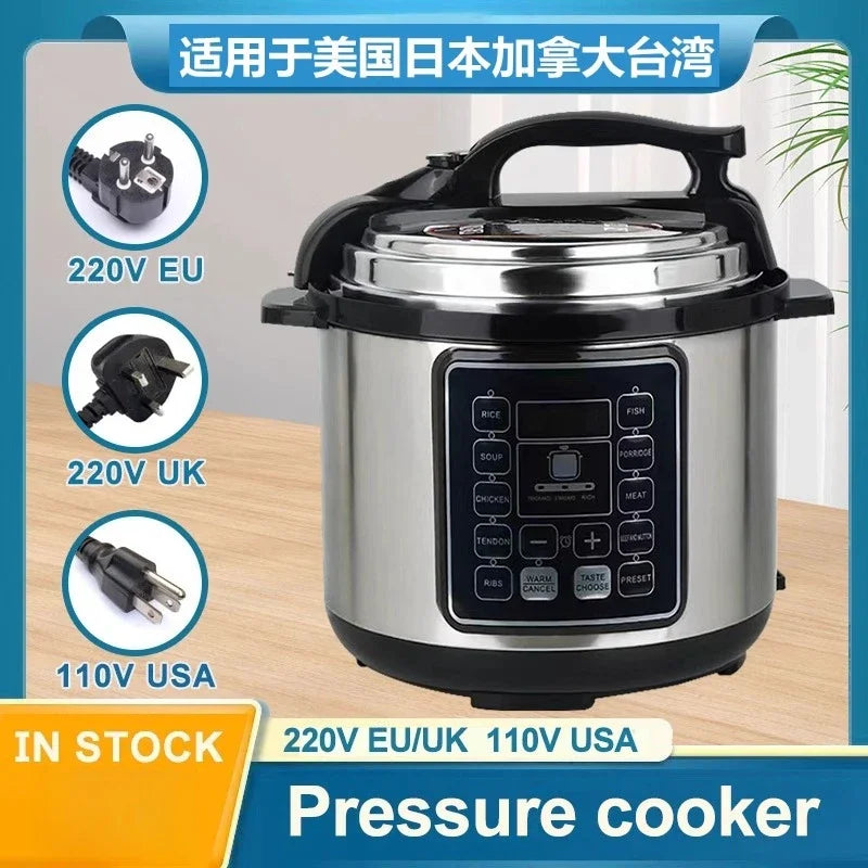 110V/220V Smart Electric Pressure Cooker Multifunctional Large Capacity for Home Use 6L