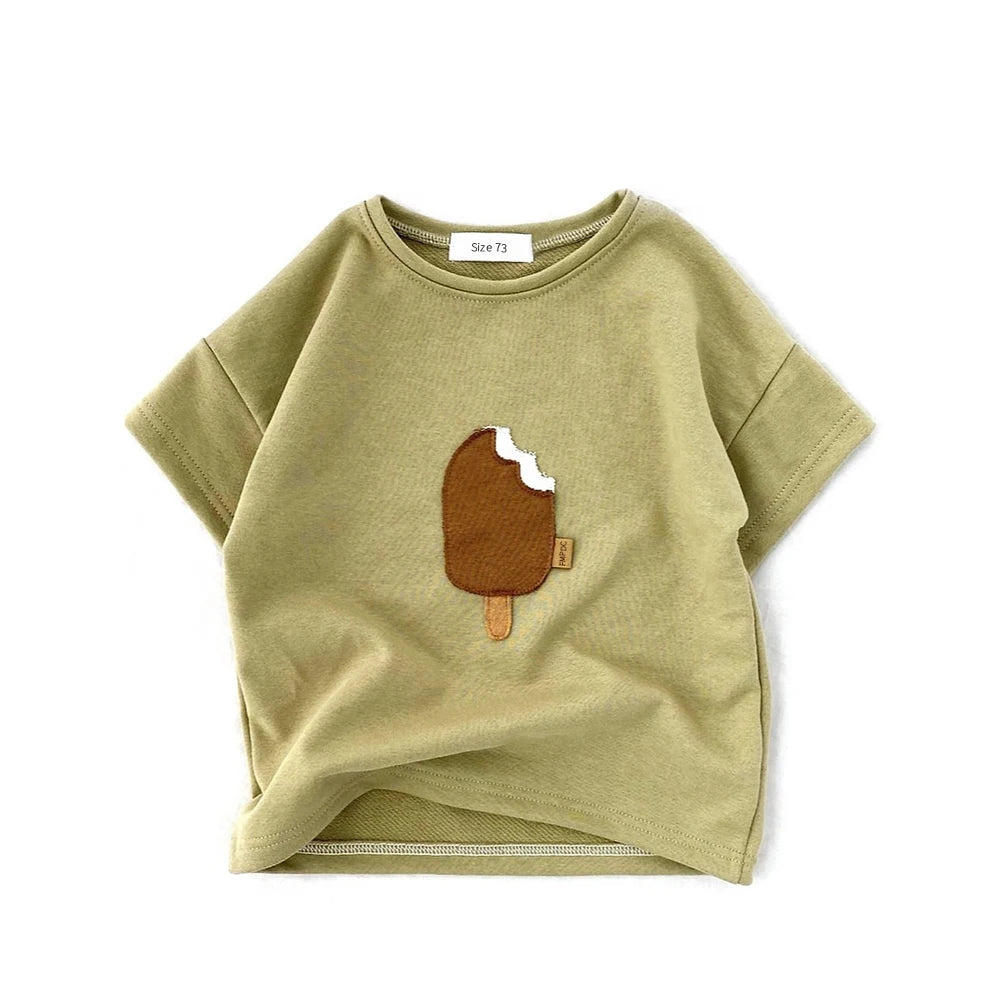 Pure Cotton Patch Popsicle Shirt