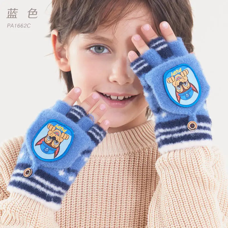 Genuine Paw Patrol Baby Knitted Flip fingers Gloves