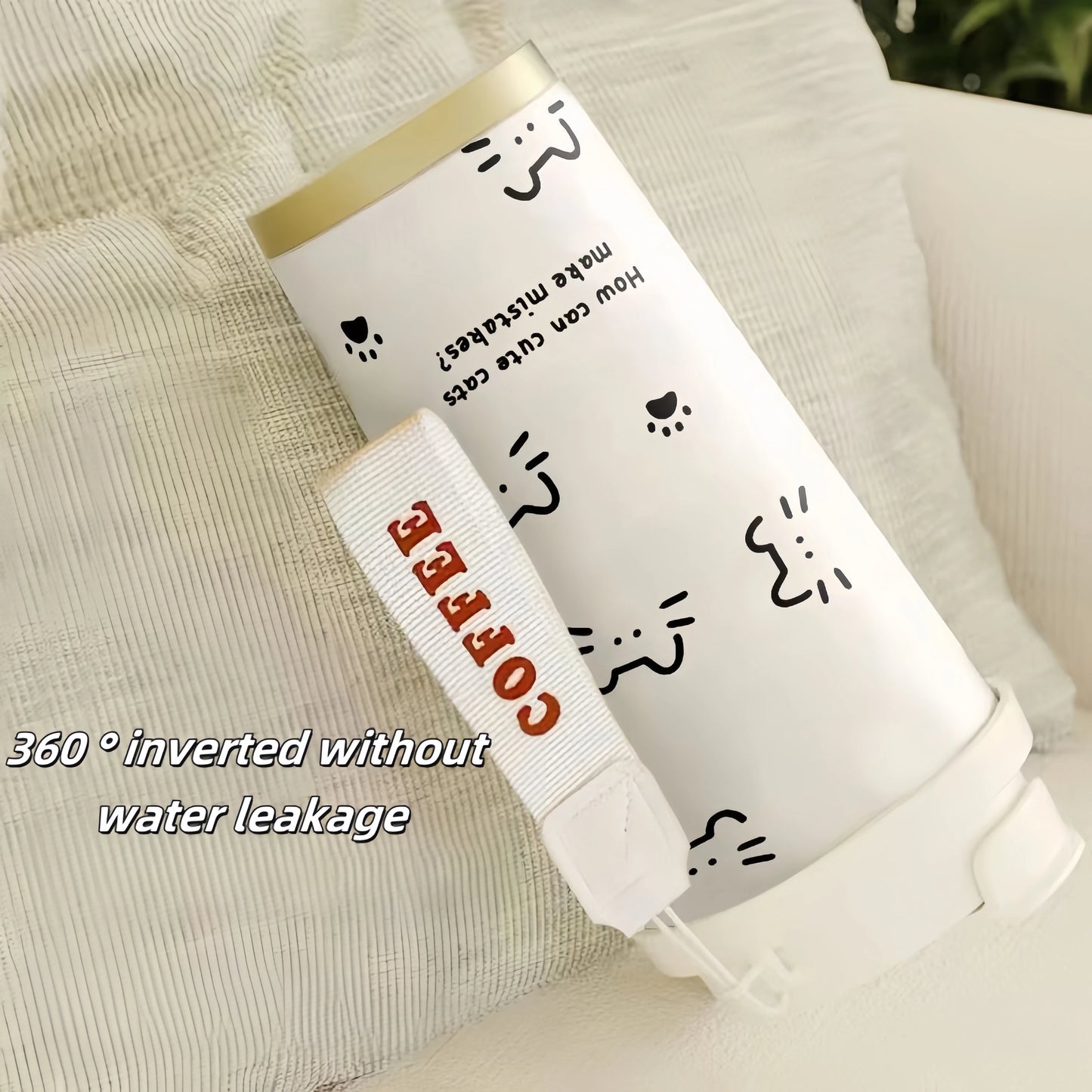 500ML Thermo Cafe Coffee Mug Car LeakProof Travel Thermo Cup Stainless Steel Thermal Water Bottles Vacuum Flask Insulated Cups