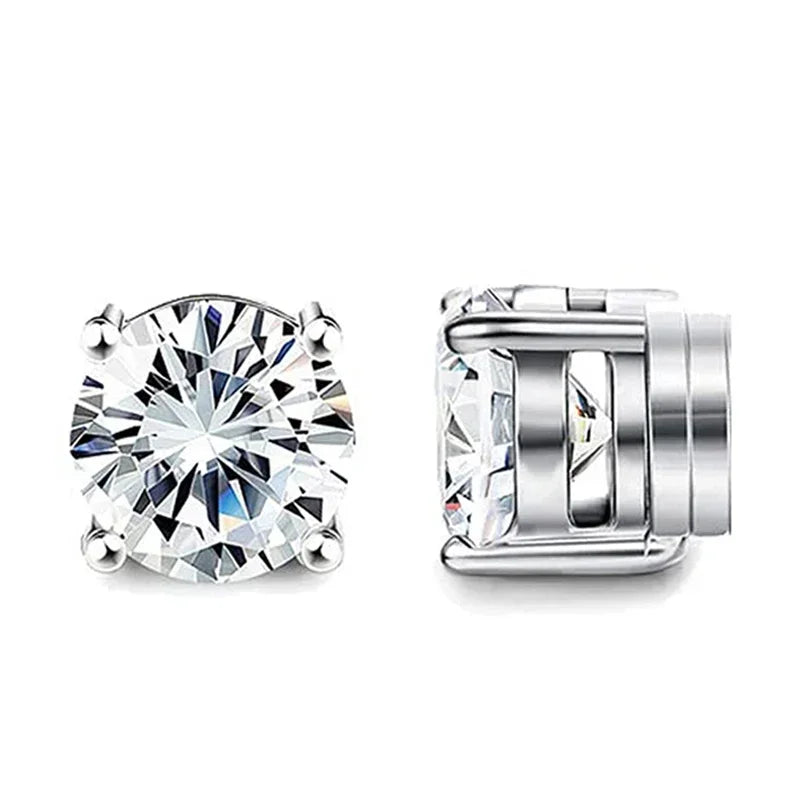 1 Pairs Crystal Strong Magnetic Ear Stud
