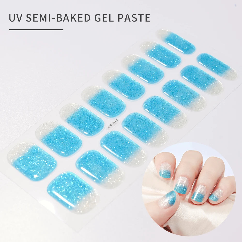 Transparent Semi Cured Gel Nail Strips