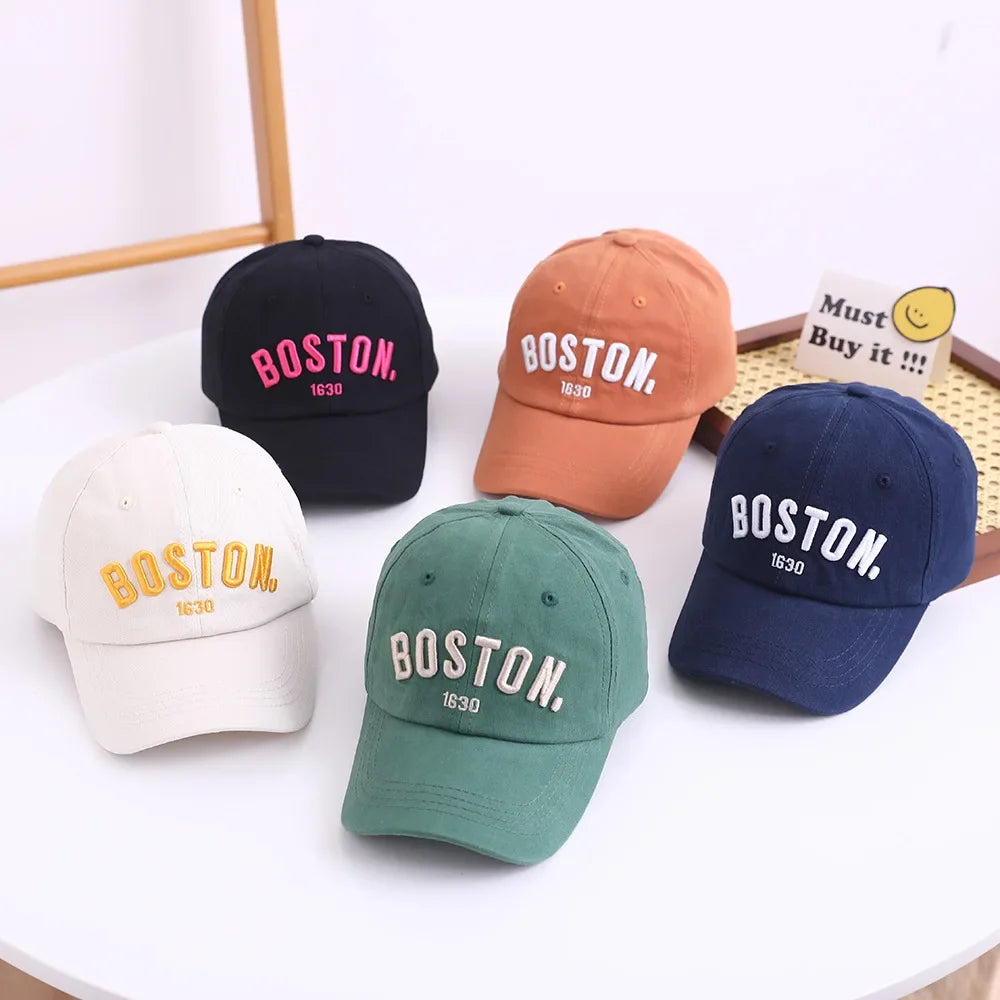 Letter Kids Baseball Embroidery Cap