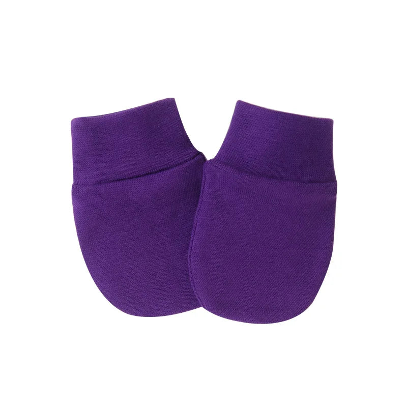 2pcs Baby Anti Scratching Soft Cotton Gloves+Mittens