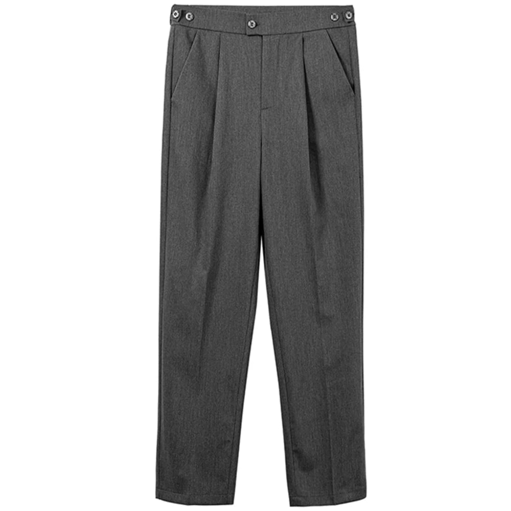 Summer Men casual Banding Waist Straight Trousers