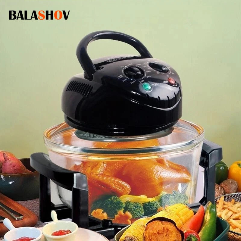 12L Oil-free Air Fryer Electric Fryers Visible Household Automatic Oven Deep Fryer Multifunctional Cooker French Fries Pan 220V