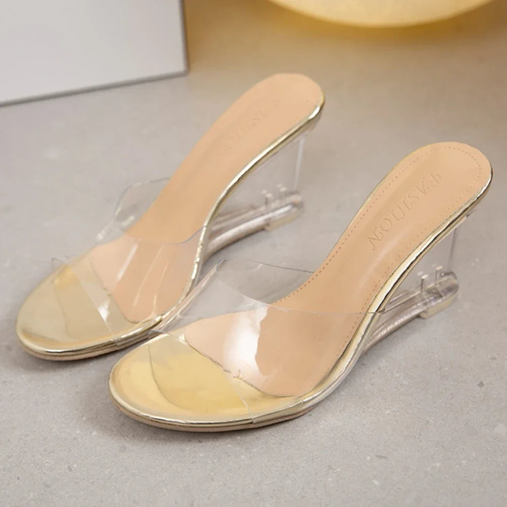 Women New Fashion Crystal Wedge Shoes